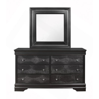 Shaker Crocodile Metallic Grey Mirror