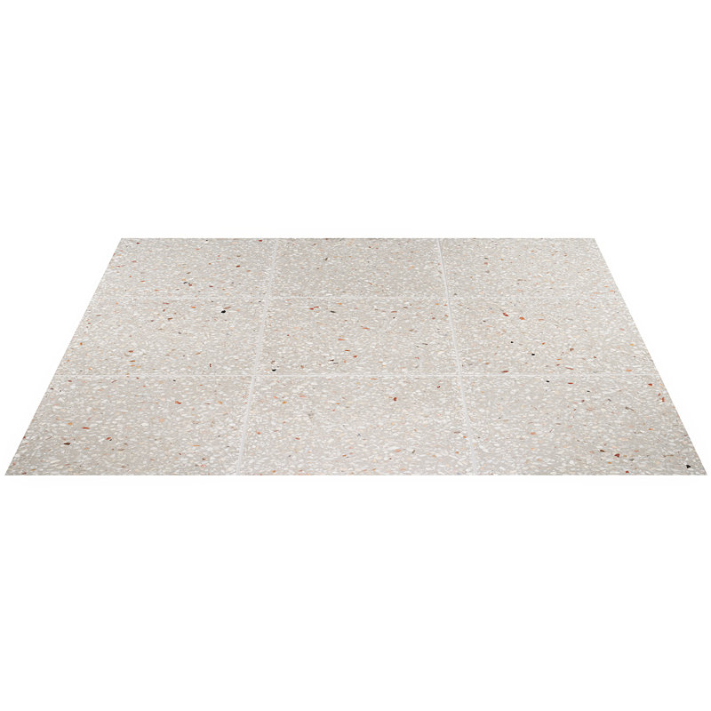 True Terrazzo 16x16 Polished Terrazzo Tile, Dove Gray