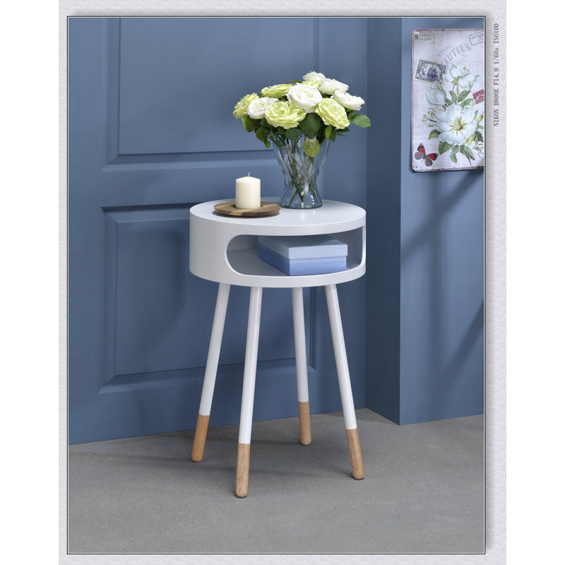 Table d'appoint ronde blanche Sonria