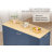 Modern Farmhouse 53-Inch Kitchen Island With Drawers, Trash Can Storage, Navy Blue | Gift Idea-502816365