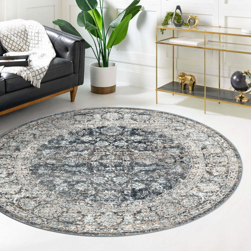 Antwanae Camouflage Indoor Rug, Round 3'3"