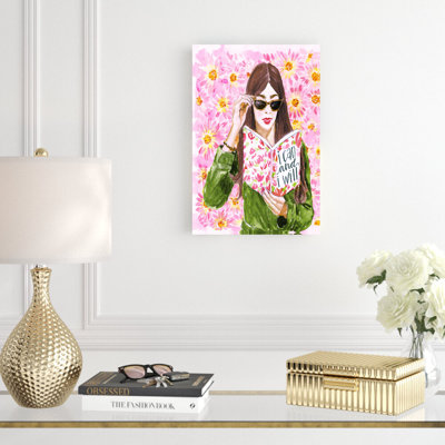 Watercolor Girl Reading Journal - peinture sur toile tendue