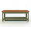 Table basse 48 po. Aucun assemblage requis. Finition vert sauge et bois fruitier.-1051236720