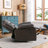 38" Wide Modern Soft Vegan Leather Manual Recliner-1835194096