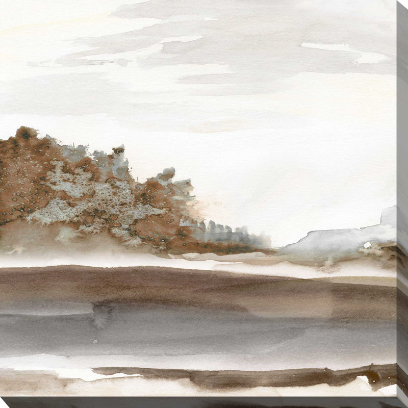 «Mountain Time» par Carol Robinson - Peinture, L 18 po x H 18 po, Toile tendue