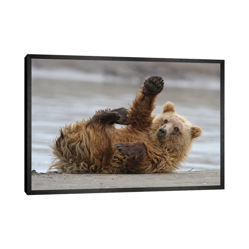 High Five by Alfred Forns - Floater Frame Gallery-Wrapped Canvas Giclée on Canvas, Black