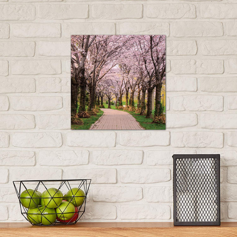 «Cherry Blossom Trail» par Chuck Burdick - reproduction de photo sur toile tendue, H 12 po x l 12 po x P 0,75 po