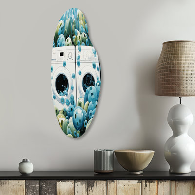 Laundry Curved Shape Assymterical Metal Wall Art