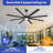 Solida 96'' Ceiling Fan with LED Lights