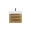 Finition du meuble-lavabo mural simple 24 po Jessica: noir lustré-72495716