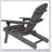 Foldable Acacia Wood Adirondack Chair – Traditional Slats, Wide Armrests, Rustic Outdoor Design, Easy Storage-120788754