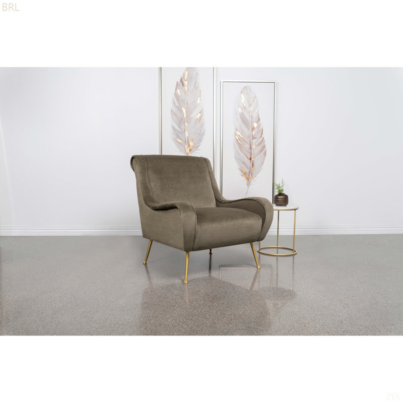 Fauteuil d'appoint à coussin truffé Lundy, Noir
