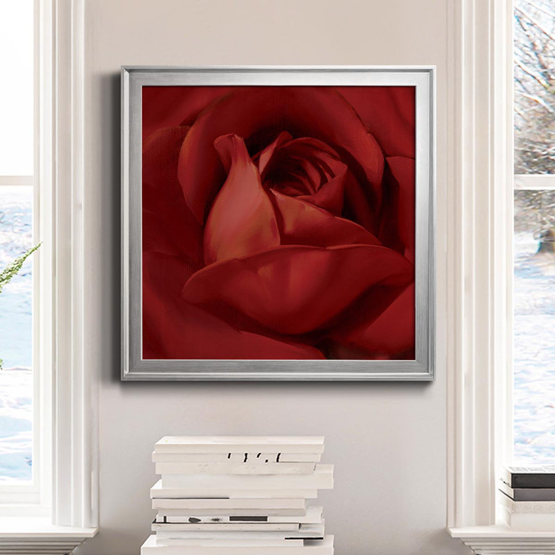 Sincere Red - Photographie de cadre photo sur toile, Argent, H 34,5 po x l 34,5 po x P 1,5 po