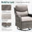Simle 7-Piece Outdoor Seating Group PE Wicker Swivel Glider Chair With Cushions And Side Table-110925338-110925339