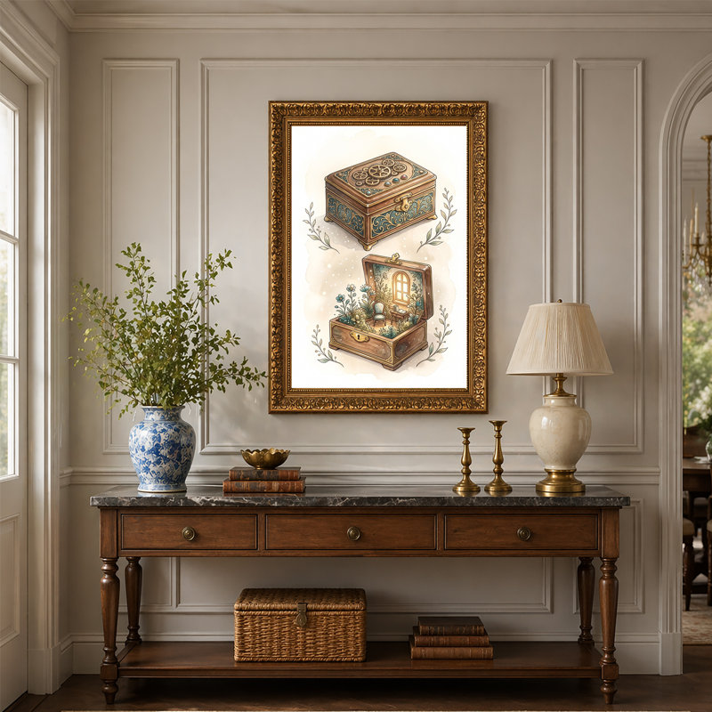 Art mural en toile Steampunk, 30"H x 20"W