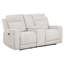 Ensemble de canapé inclinable électrique en chenille 2 pièces Kennett Ivoire-129548706-120240635