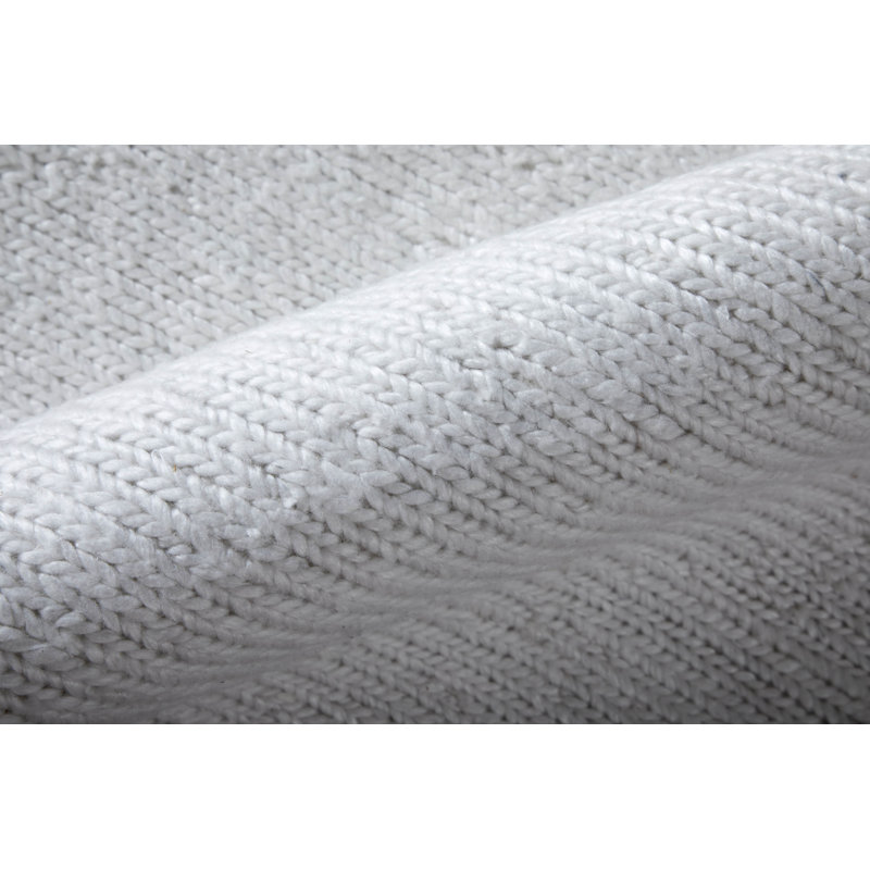 Finley Modern Solid Area Rug by Thom Filicia, Rectangle 3'6" x 5'6", Ivory
