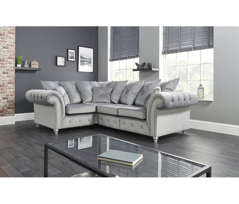 Kensington 4 Seater Velvet Corner Sofa