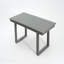 Ensemble de salle à manger d'extérieur 5 pièces gris Hdpe 5 pièces - Table de patio rectangulaire 69 po avec trou pour parasol et 4 chaises sans accoudoirs