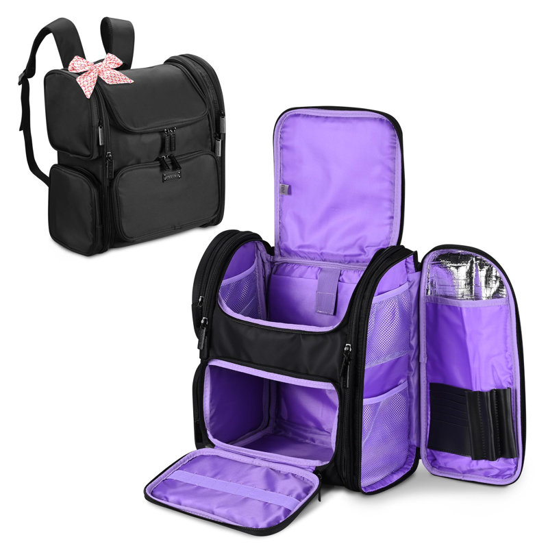 Organisateur de maquillage en nylon Penthea, Mauve