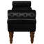 Banc en velours noir pour la chambre à coucher - Revêtement de construction doux revêtu de bois-125561426
