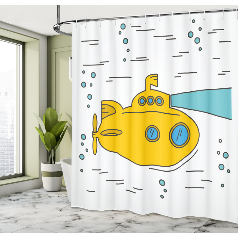 Dotson Shower Curtain with Hooks Included, 75" H x 69" W
