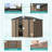 8 X 8 Ft Outdoor Storage Shed With Double Hinged Large Door Utility Garden Shed With Lockable Door & Sloped Roof Metal Closet Organizers And Storage Outdoor Storage For Garden, Backyard, Patio And Backyard, Brown-120778069