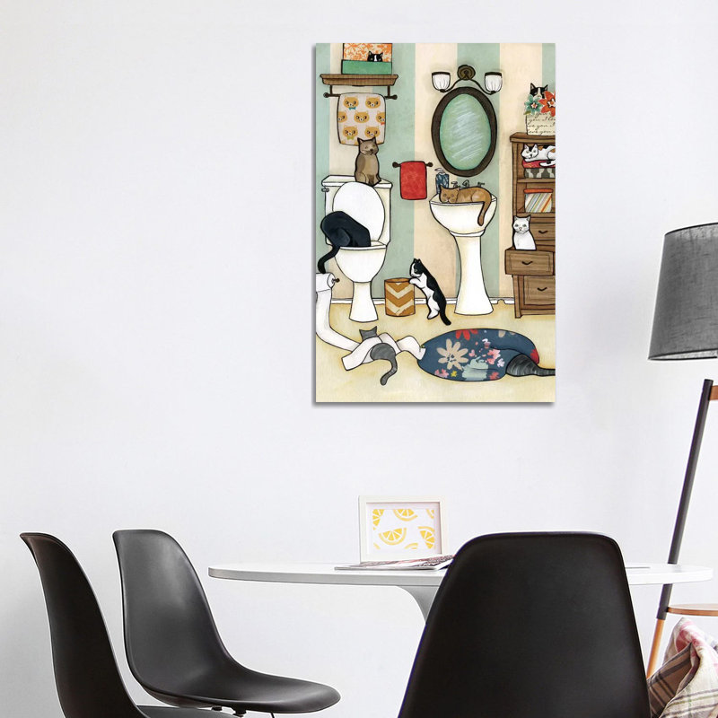 The Big Black Cat by Jamie Morath - Wrapped Canvas Print, 101.6 cm H x 66.04 cm W x 3.175 cm D