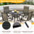 Eideen 4 - Person Patio Dining Set with Round Table-1541724054
