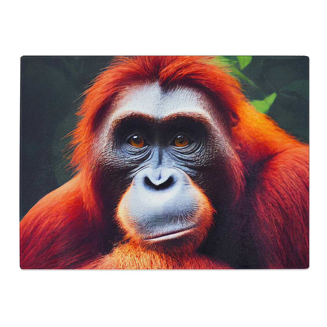 Orangutan Stare  Glass Chopping Board