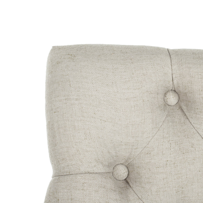 Balyon Upholstered Counter Stool, Linen-Light Gray, Bar Stool (30" Seat Height)