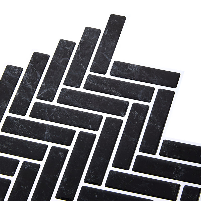 30.5 x 30.5 cm PET/PU Tile , Black/White