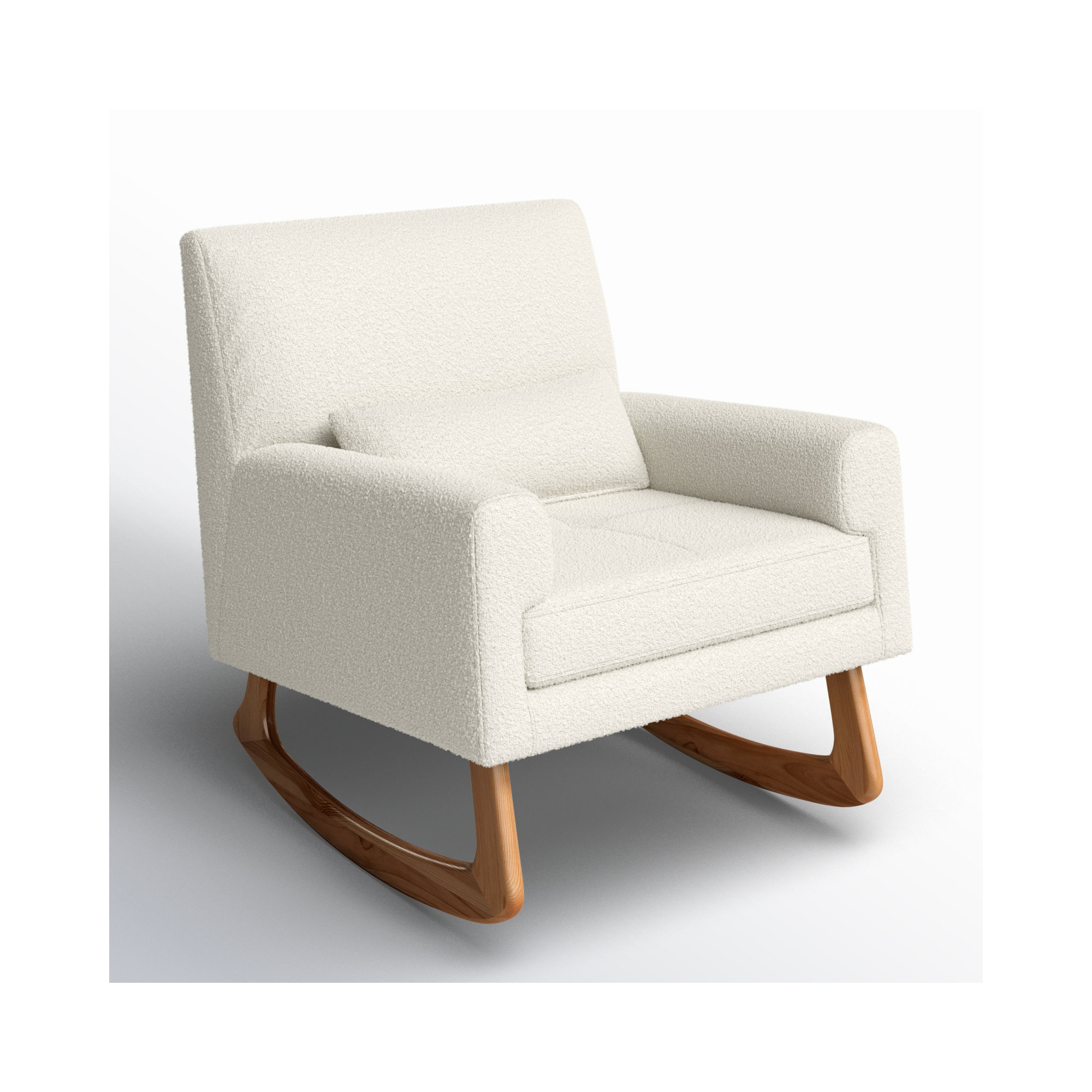 Sleepytime Rocking Chair, Ivory Boucle Polyester, Light