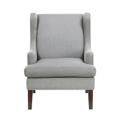 Accent Chair Foam Cushion Seat Upholstery Nailhead Trim