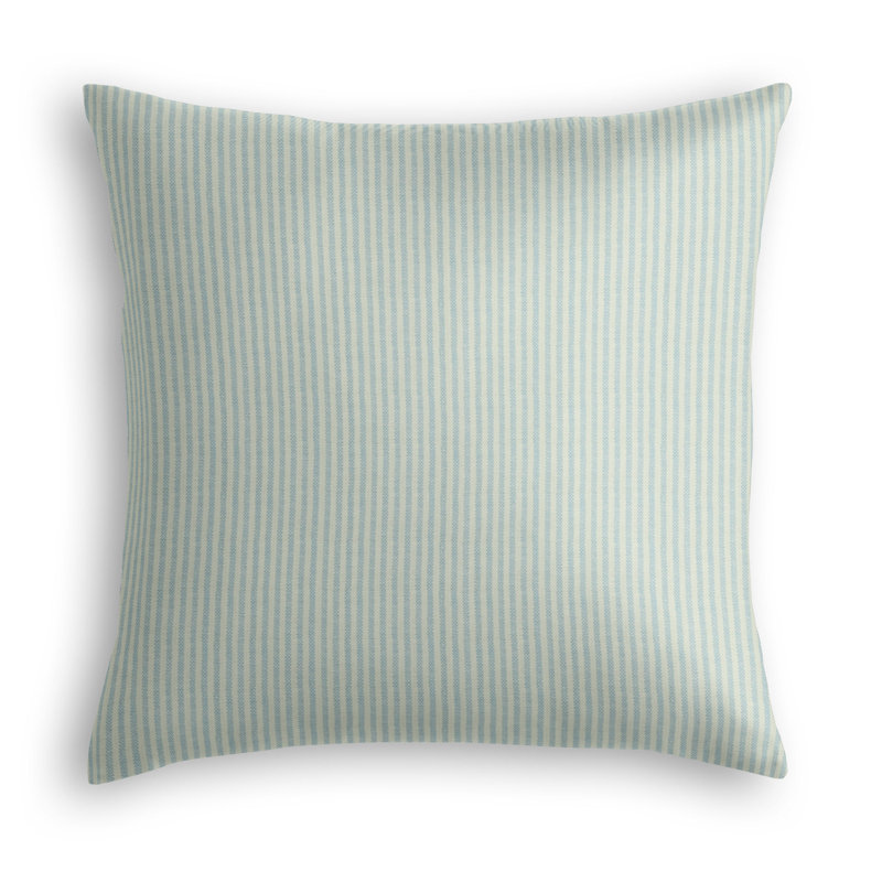 Coussin décoratif rayé Acworth, Bleuet des champs, 24 po x 24 po