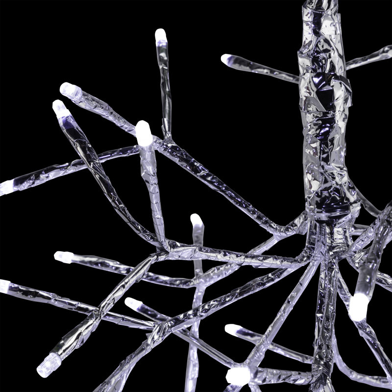 Ornement suspendu 3D en forme de flocon de neige, Blanc froid, 10"