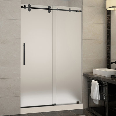 Porte de douche coulissante simple sans cadre H 77,5 "Langham