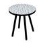 Table d'appoint ronde en ciment 18,11 po Laurel