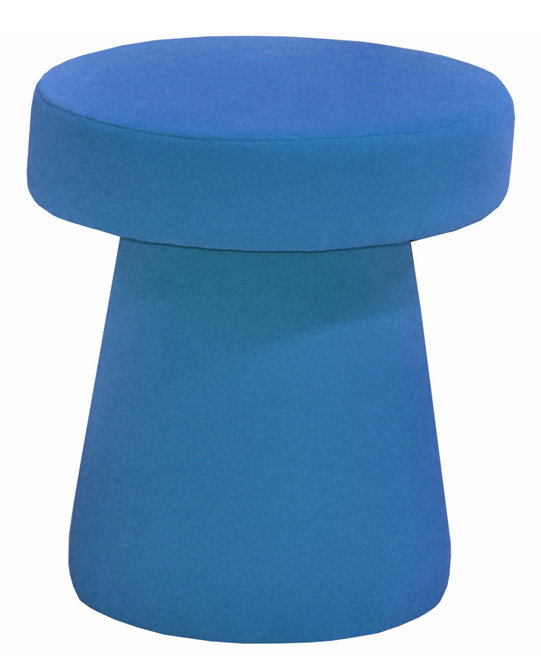 Solid + Manufactured Wood Accent Stool, Blue