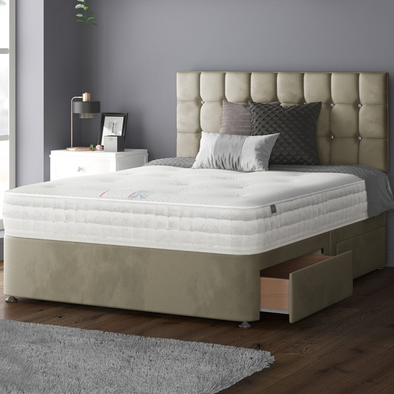 Fales Divan Bed Base, Coffee, 2 Right Drawers, Single (3')