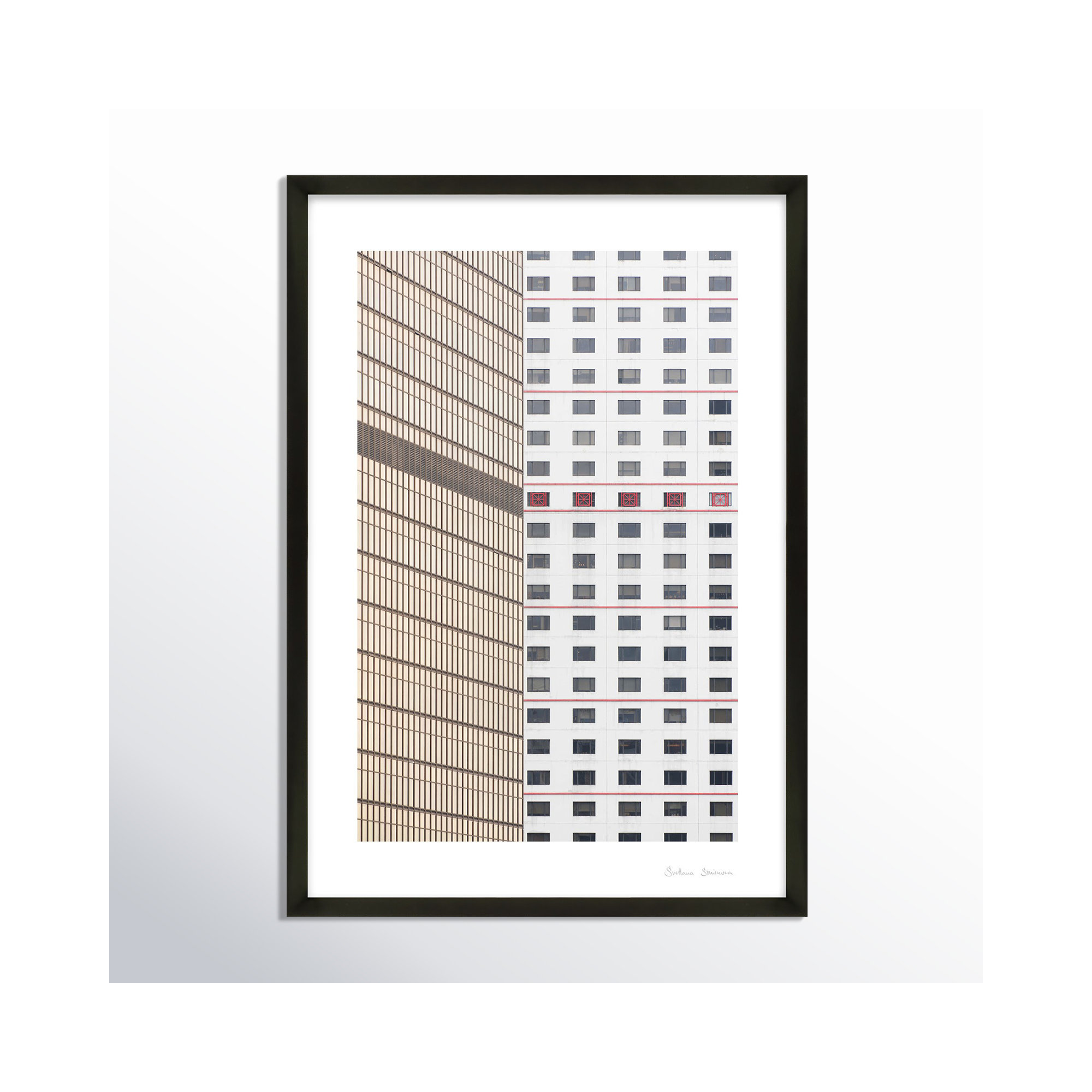 Hong Kong 1 by Svetlana Smirnova, 30" H x 21" W x 1.25" D, Black