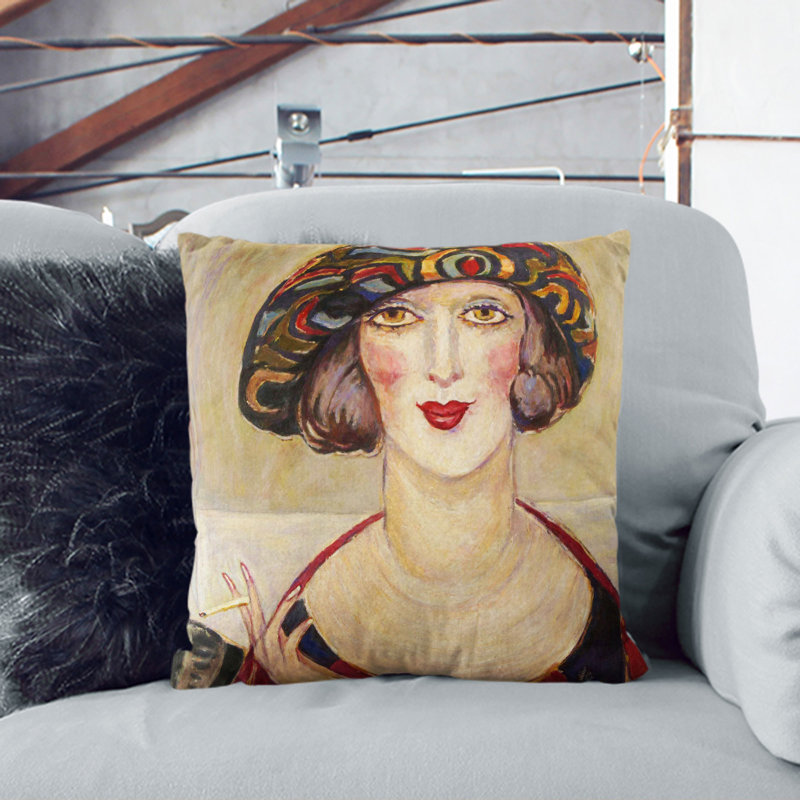 Square Throw Cushion, 55cm H x 55cm W x 20cm D