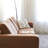 Orange 100% Polyester Modular Sofa cushion Loveseat
