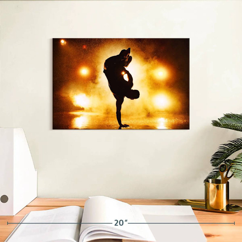 Enn Breakdancer Silhouette, 8" H x 12" W