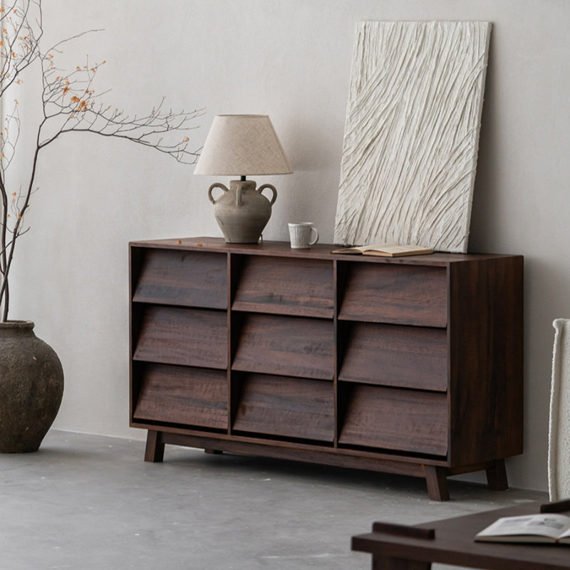 Commode d'appoint en bois massif Jissela