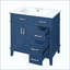 Meuble-lavabo de salle de bain avec lavabo en céramique, armoire de rangement moderne avec portes à fermeture en douceur, tiroir profond et tiroir standard, meuble-lavabo élégant pour les petites salles de bain (robinet non inclus)-2030702403-2030702401