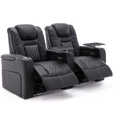 Mehrudin Electric Recliner Cinema Sofa with Tray