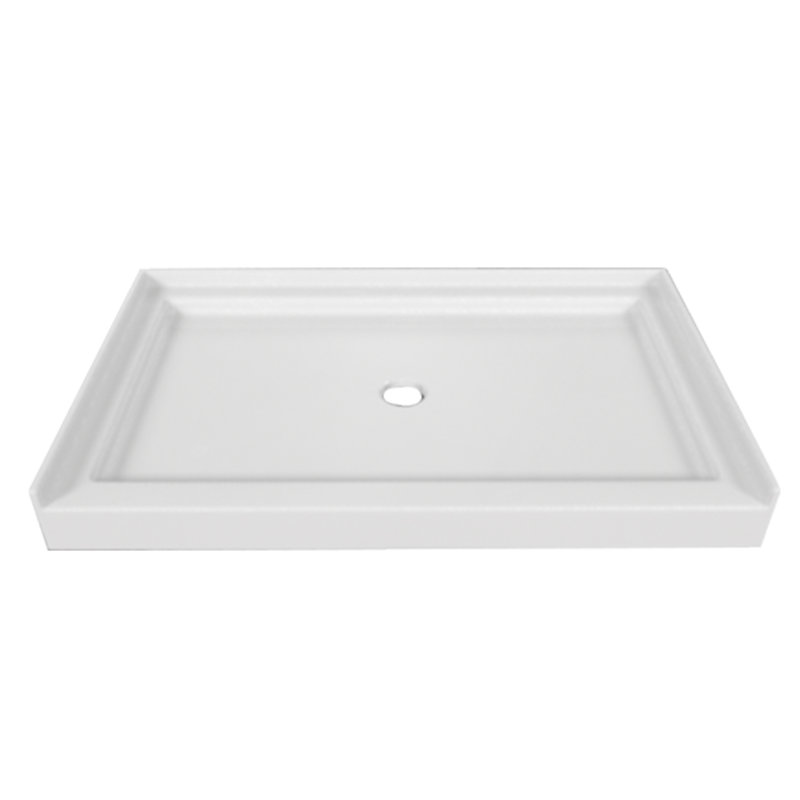 Base de douche à seuil simple l 48 po x P 30 po Signature, Blanc