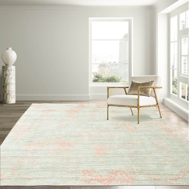 Tapis unique gris de 7 pi 10 po x 9 pi 8 po Rumbell, Rectangle 7'8' x 9'9' 