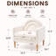 Chaise d'appoint moderne avec dossier d'inspiration arc-en-ciel, lin ivoire-1044637225